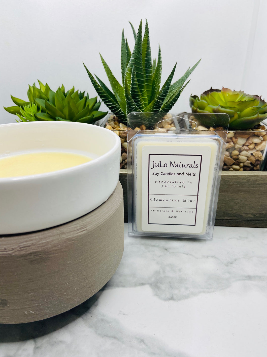 Our Clementine Mint Soy Wax Melts are the perfect handmade candle gift for her or for your home!